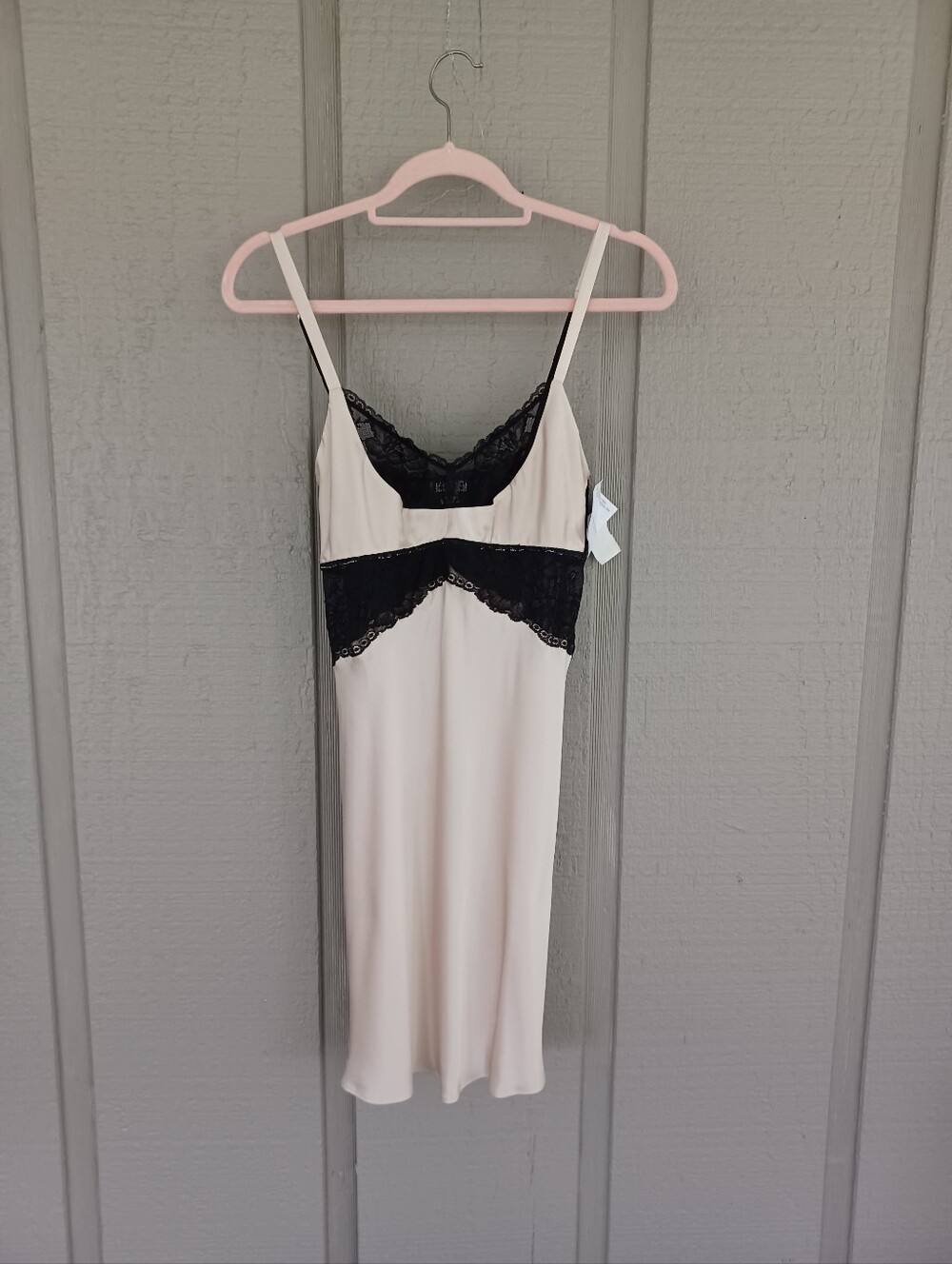 NK Morgan Silk Charmeuse Lace Chemise Slip Dress Size M Feminine Sleeveless